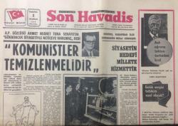 Son Havadis Gazetesi 3 Haziran 1972 - Komünistler Temizlenmelidir - GZ12831 - 1