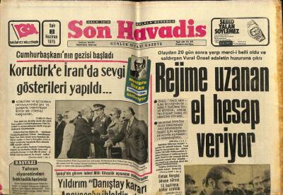Son Havadis Gazetesi 3 Haziran 1975 - Müşerref Tezcan İsim Annesi GZ74014 - 1