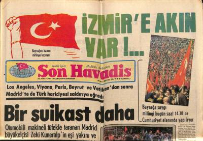 Son Havadis Gazetesi 3 Haziran 1978 - Bir Suikast Daha GZ56491 - 1