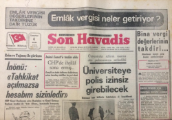 Son Havadis Gazetesi 3 Mart 1972 - Üniversiteye Polis İzinsiz Giremeyecek - GZ12471 - 1
