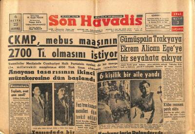 Son Havadis Gazetesi 3 Mayıs 1961 - Küba Resmen Peyk Oldu GZ56501 - 1