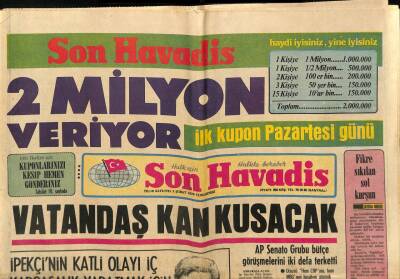 Son Havadis Gazetesi 3 Şubat 1979 - Humeyninin İrana Dönüşü Dünyada Tepki Yarattı GZ92026 - 1