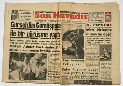 Son Havadis Gazetesi 30 Ağustos 1961 - Zafer Bayramını Kutluyoruz GZ60308 - 1