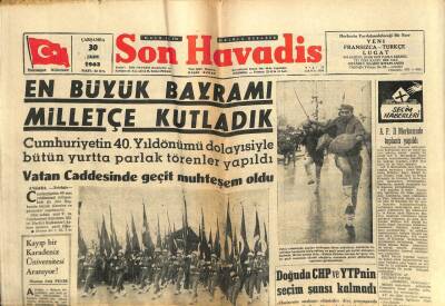 Son Havadis Gazetesi 30 Ekim 1963 - Süreyyanın İlk Rolü İtalyan Prensesi GZ102087 - 1