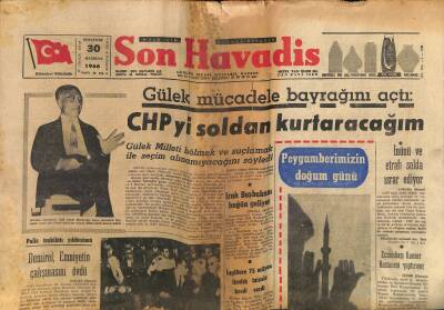 Son Havadis Gazetesi - 30 Haziran 1966 - Demirel, Emniyetin Çalışmasını Övdü - Arjantinin Devrik Başkanı Yurt Dışına Sürülüyor GZ124230 - 1