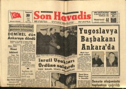 Son Havadis Gazetesi 30 Mart 1968 - İsrail Uçakları Ürdüne Saldırdı GZ65529 - 1