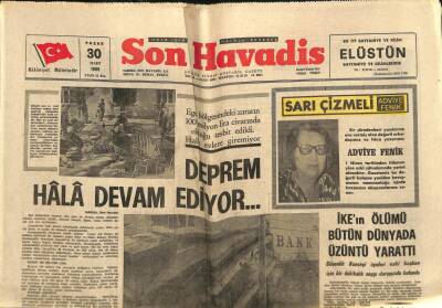 Son Havadis Gazetesi 30 Mart 1969 - IKEın Ölümü Bütün Dünyada Üzüntü Yarattı GZ80453 - 1
