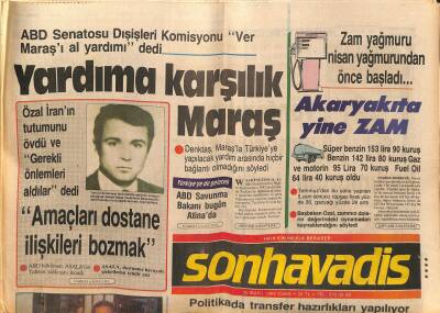 Son Havadis Gazetesi 30 Mart 1984 - Yaşar Özel Yeni Plağını Kızı Gülnura İthaf Etti - İran-Irak Savaşının Bilançosu Günde 25 Milyar Lira GZ121134 - 1