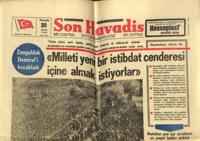 Son Havadis Gazetesi 30 Mayıs 1968 - İsmet SezginAmerikan Denizaltısından Ümit Kesiliyor GZ59398 - 1