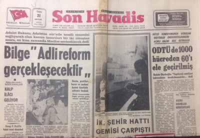 Son Havadis Gazetesi 31 Aralık 1971 - Odtüde 1000 Hücreden 60ı Ele Geçirilmiş - GZ12849 - 1