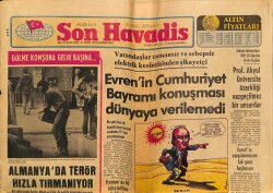 Son Havadis Gazetesi 31 Ekim 1981 - Almanyada Terör Hızla Tırmanıyor GZ69081 - 2