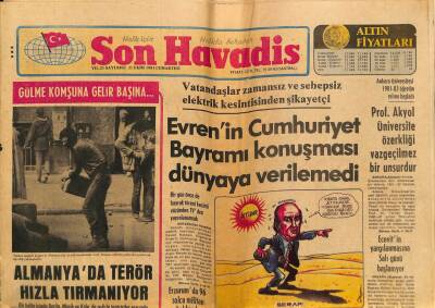 Son Havadis Gazetesi 31 Ekim 1981 - Almanyada Terör Hızla Tırmanıyor GZ69081 - 1