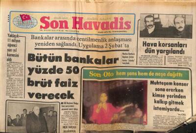 Son Havadis Gazetesi 31 Ocak 1981 - Bütün Bankalar Yüzde 50 Brüt Faiz Verecek GZ97946 - 1