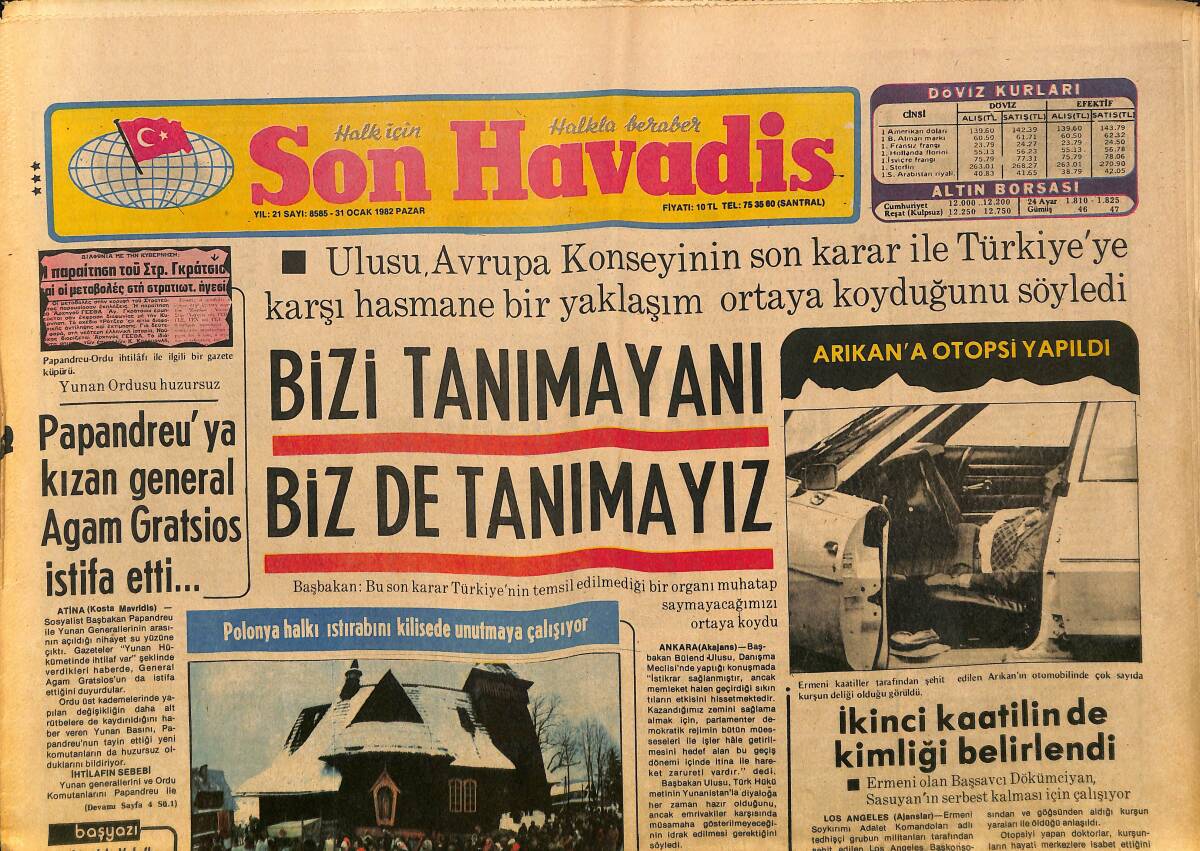 Son Havadis Gazetesi 31 Ocak 1982 - Türkân Şoray Artık Emeklilik Bekliyor - Polonya Halkı Istırabını Unutmaya Çalışıyor GZ149688 - 1