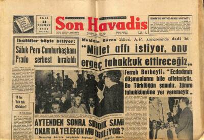 Son Havadis Gazetesi 31 Temmuz 1962 - Mısır Çarşısına Hem Vakıflar Hem de Belediye Sahip Çıkıyor GZ74030 - 1