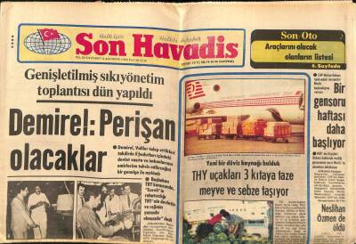 Son Havadis Gazetesi 4 Ağustos 1980 - Vatan Kupasının Sahibi Fenerbahçe 3-2 GZ56352 - 1