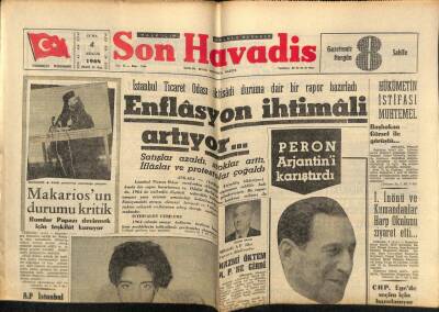Son Havadis Gazetesi 4 Aralık 1964 - Makariosun Durumu Kritik GZ74154 - 1