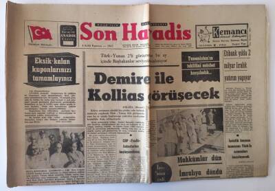 Son Havadis Gazetesi 4 Eylül 1967 - Türk-Yunan 2li Görüşmelerine Bu Ay İçinde Başbakanlar Seviyesinde Başlanıyor GZ11237 - 2