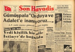 Son Havadis Gazetesi 4 Kasım 1963 - Yedi Kişilik Bir Aile İstinyede Boğuldu GZ65365 - 2