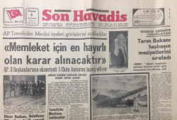 Son Havadis Gazetesi 4 Kasım 1971 - AP Temsilciler Meclisi Üyeleri Görüşlerini Açıkladılar - GZ12866 - 2