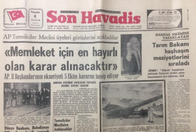 Son Havadis Gazetesi 4 Kasım 1971 - AP Temsilciler Meclisi Üyeleri Görüşlerini Açıkladılar - GZ12866 - 2