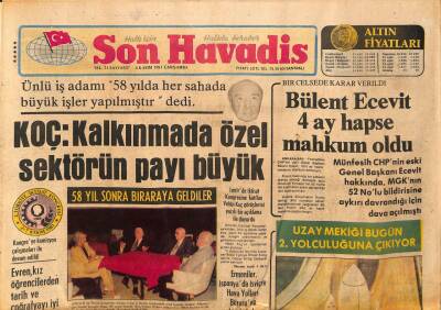 Son Havadis Gazetesi 4 Kasım 1978 - Koç Kalkınmada Özel Sektörün Payı Büyük GZ99132 - 1