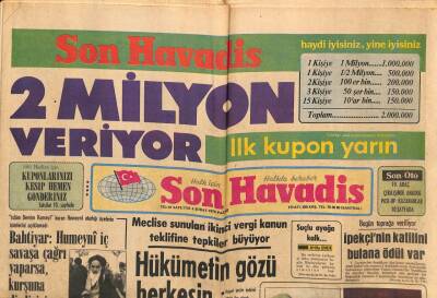 Son Havadis Gazetesi 4 Şubat 1979 - Gönül Yazar Bir Haftalık Moral Gezisine Çıktı - İpekçinin Katilini Bulana Ödül Var GZ91688 - 1