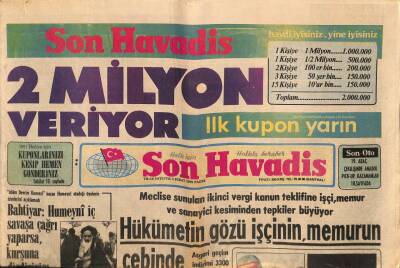Son Havadis Gazetesi 4 Şubat 1979 - İpekçinin Kaatiline Tepkiler Devam Ediyor GZ91692 - 1