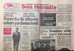 Son Havadis Gazetesi 5 Ağustos 1971- Prof. İnönü Sıkıyönetim Mahkemesinde Tanıklık Etti - GZ12220 - 1