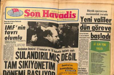 Son Havadis Gazetesi 5 Aralık 1979 - Sıkıyönetim Dönemi Başlıyor GZ99092 - 1