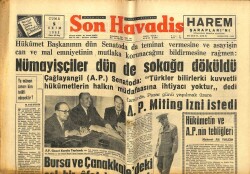 Son Havadis Gazetesi 5 Ekim 1962 - Nümayişçiler Dün de Sokağa Döküldü GZ65570 - 1