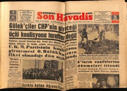 Son Havadis Gazetesi 5 Kasım 1961 - Suruçta Sel 70 Evi Yıktı GZ69497 - 2