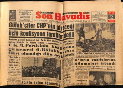 Son Havadis Gazetesi 5 Kasım 1961 - Suruçta Sel 70 Evi Yıktı GZ69497 - 2