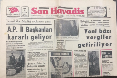 Son Havadis Gazetesi 5 Kasım 1971 - AP İl Başkanları Kararlı Geliyor - GZ12814 - 1