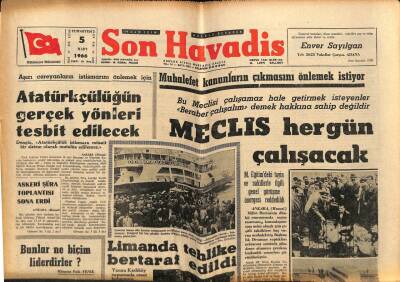 Son Havadis Gazetesi 5 Mart 1966 - Dünyanın En Modern Jet Uçağı İstanbulda GZ77411 - 1