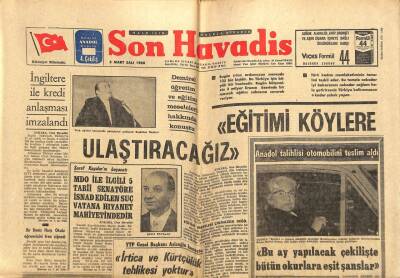 Son Havadis Gazetesi 5 Mart 1968 - İngiltere İle Kredi Anlaşması İmzalandı GZ102305 - 2