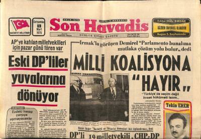 Son Havadis Gazetesi 5 Mart 1975 - Muazzez Abacının Barıştığı Eşi Atilla Kurtbaşı Vurdular GZ74109 - 1