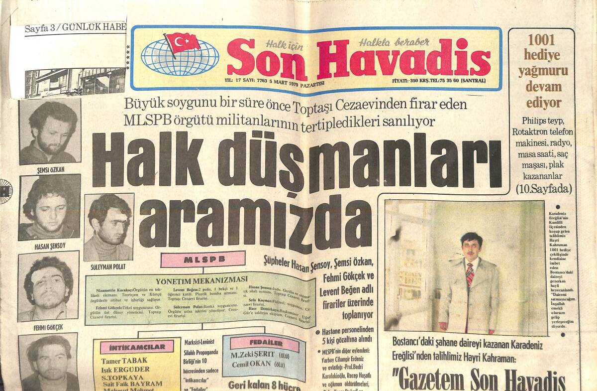 Son Havadis Gazetesi 5 Mart 1979 - Barış Manço Sarı Çizmeleri İle Ekrana Geliyor - Nilgün Atılgan Bir Saatte Şoförlük Öğrendi GZ143090 - 1