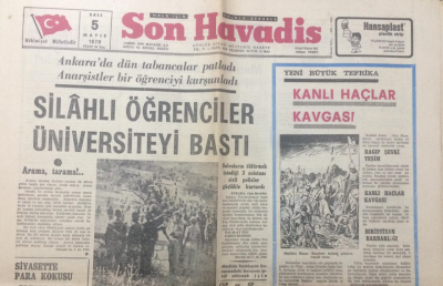 Son Havadis Gazetesi 5 Mayıs 1970 - Silahlı Öğrenciler Üniversiteyi Bastı - GZ12168 - 2