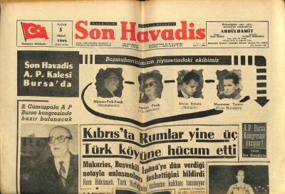 Son Havadis Gazetesi 5 Nisan 1964 - Teksasta Kasırga 6 Ölü , 55 Yaralı Var GZ60358 - 1