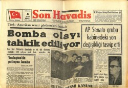 Son Havadis Gazetesi 5 Nisan 1967 - Türk - Amerikan Resmi Görüşmeleri Başladı GZ65584 - 1