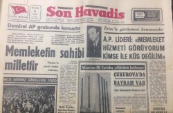Son Havadis Gazetesi 5 Ocak 1972 - Memleketin Sahibi Millettir - GZ12437 - 2