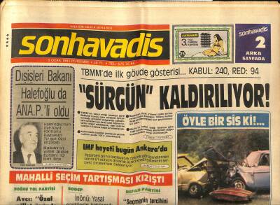 Son Havadis Gazetesi 5 Ocak 1984 - Sylvester Stallonenin Oğluyla Başı Dertte - Emel Sayın İngilizce Öğrenmek İçin 3 Aylığına Londraya Gidiyor GZ121128 - 1