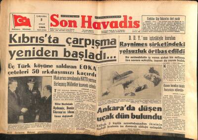 Son Havadis Gazetesi 5 Şubat 1964 - Fikret Hakan Boşandı - Ankarada Düşen Uçak Dün Bulundu GZ123919 - 1