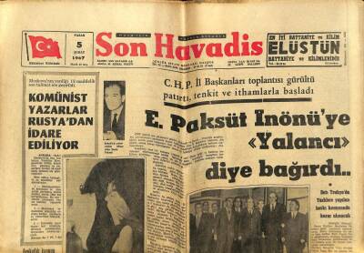 Son Havadis Gazetesi 5 Şubat 1967 - Komünist Yazarlar Rusyadan İdare Ediliyor GZ59506 - 1