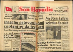 Son Havadis Gazetesi 5 Temmuz 1963 - İhraçları İsteyen İnönü Toplantıyı da Terketti GZ102141 - 2