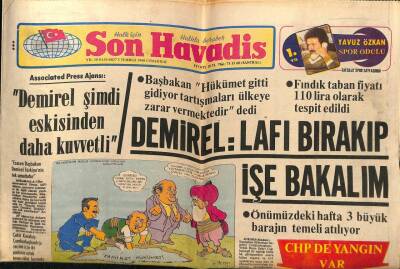 Son Havadis Gazetesi 5 Temmuz 1980 - Tifüse Tutulan Şaha Antibiyotik Yapılıyor GZ72333 - 1