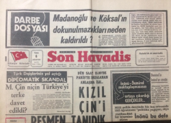 Son Havadis Gazetesi 6 Ağustos 1971 - Kızıl Çini Resmen Tanıdık - GZ12841 - 1