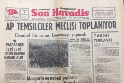 Son Havadis Gazetesi 6 Kasım 1971 - AP Temsilciler Meclisi Toplanıyor - GZ12813 - 1