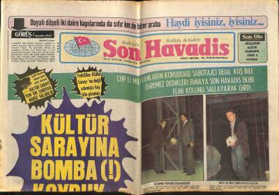 Son Havadis Gazetesi 6 Kasım 1978 - Kültür Sarayına Bomba Koyduk GZ73993 - 1